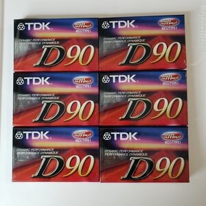 TDK D90 High Output General Purpose Audio Cassettes Sealed New Lot of 6